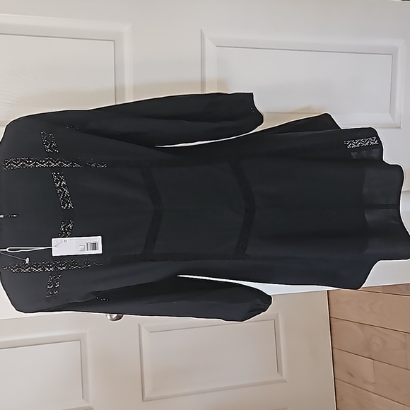 OUTERKNOWN Hawaiian South Shore Black Mini Dress % 100 Organic Cotton Size XS/TP - Picture 10 of 16